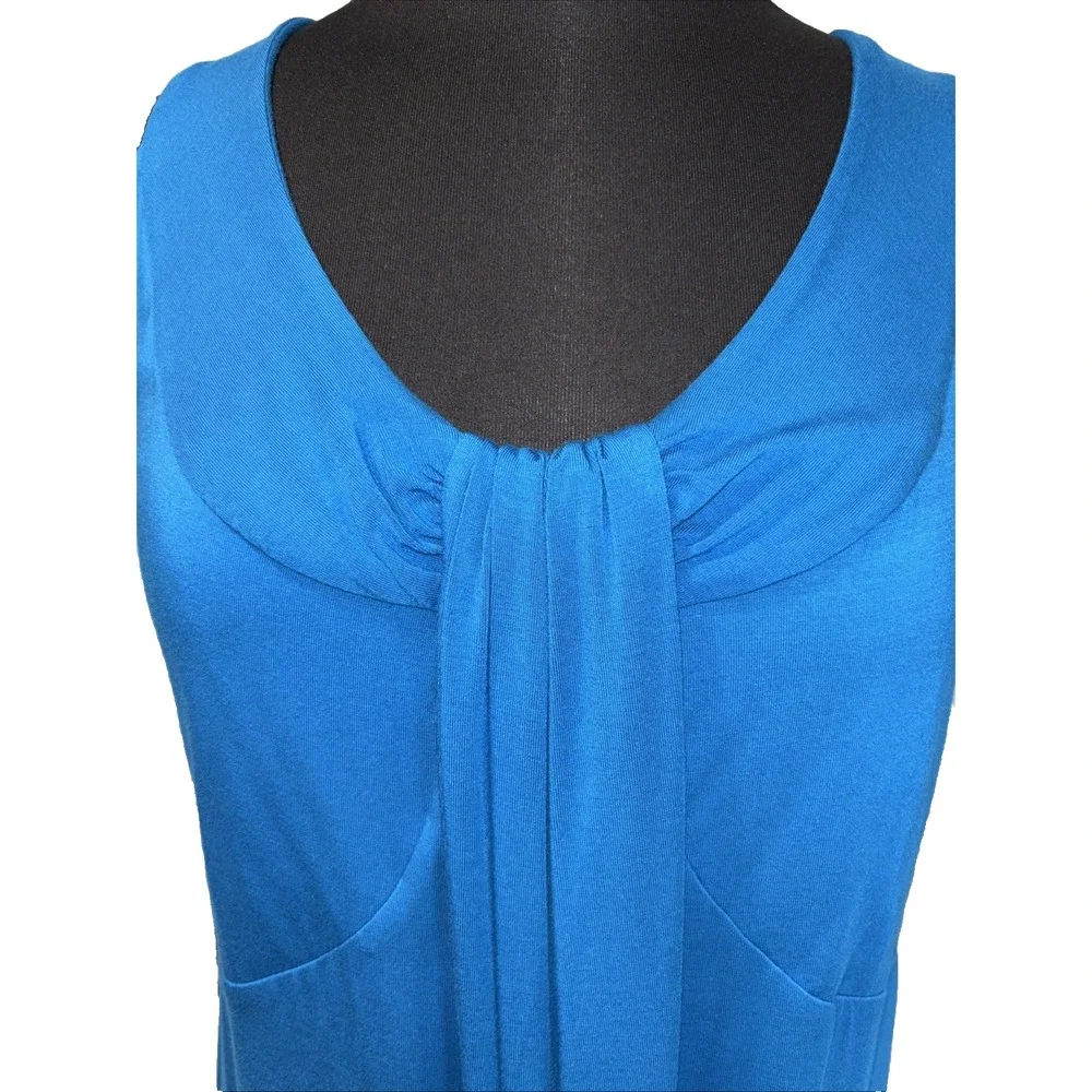 Swing Tunic Tank by Blue Sky Women's Size M Blue Office Church‎ Party Bamboo